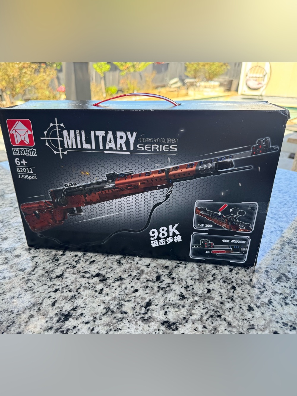 98K Electronic Toy Sniper Rifle - Red build blocks